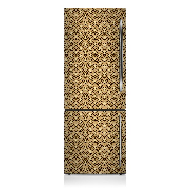 Kühlschrank matte Goldenes retro-muster