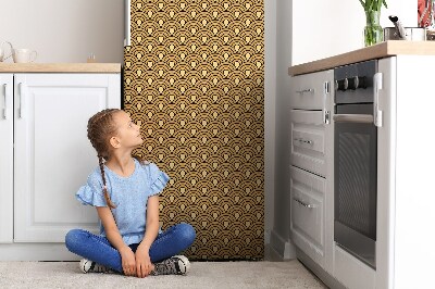 Kühlschrank matte Goldenes retro-muster