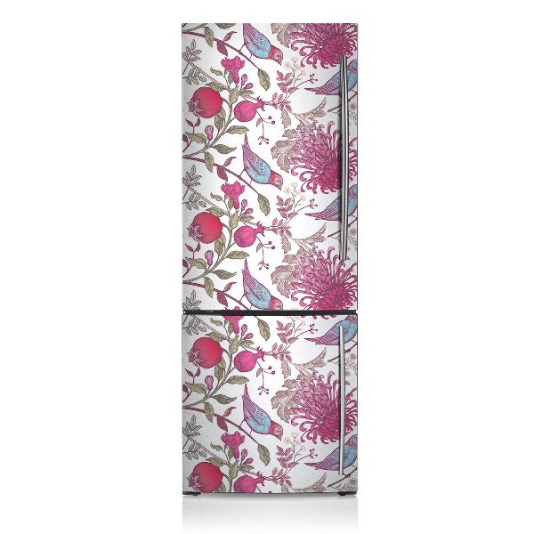 Kühlschrank magnet folie Vögel und blumen