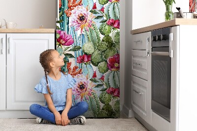 Magnet auf kühlschrank folie dekoration Buntes kakteen