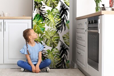Kühlschrank aufkleber Aquarellblätter