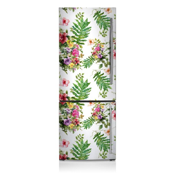 Kühlschrank matte Blätter und blüten