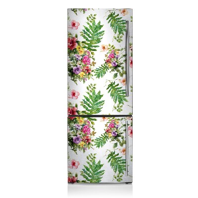 Kühlschrank matte Blätter und blüten