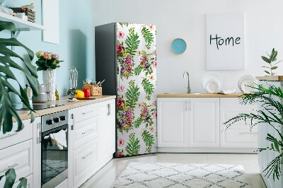 Kühlschrank matte Blätter und blüten