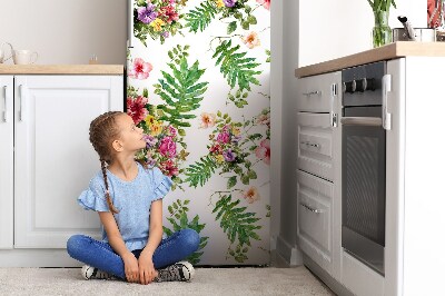 Kühlschrank matte Blätter und blüten