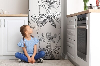Kühlschrank matte Doodle blumen
