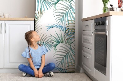 Magnet auf kühlschrank folie dekoration Tropenblätter