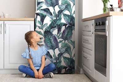 Magnet auf kühlschrank folie dekoration Exotische blätter