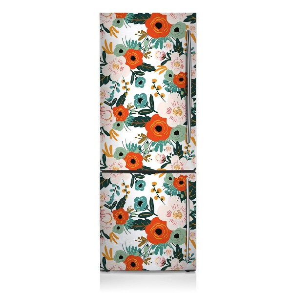 Kühlschrank magnet folie Farbenfrohe blumen