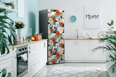 Kühlschrank magnet folie Farbenfrohe blumen