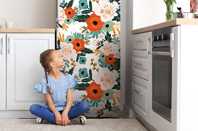 Kühlschrank magnet folie Farbenfrohe blumen