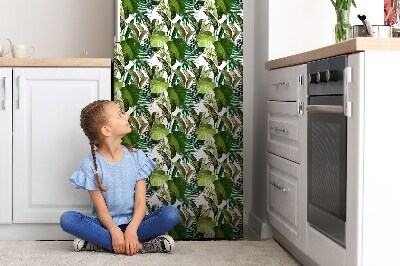 Kühlschrank aufkleber Tropenblätter