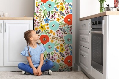 Kühlschrank magnet folie Wiese blumen