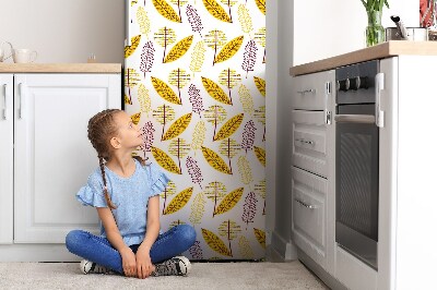 Magnet auf kühlschrank folie dekoration Herbstblätter