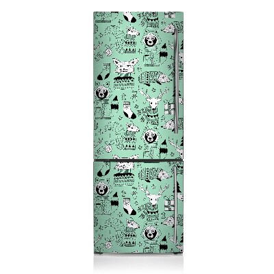 Magnetischer kühlschrank-aufkleber Skandinavischer zoo