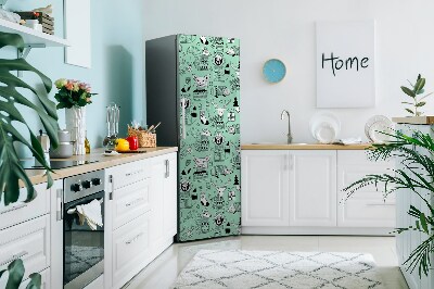 Magnetischer kühlschrank-aufkleber Skandinavischer zoo