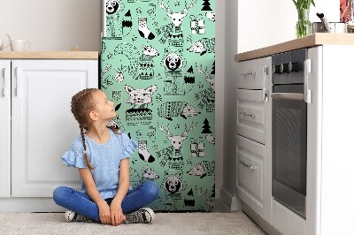 Magnetischer kühlschrank-aufkleber Skandinavischer zoo