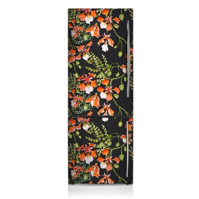 Kühlschrank magnet folie Rote blumen