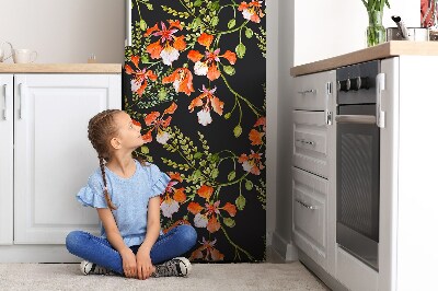 Kühlschrank magnet folie Rote blumen