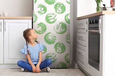 Magnet auf kühlschrank folie dekoration Pflanzen in punkten