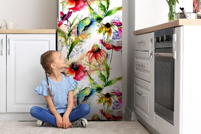 Kühlschrank matte Farbenfrohe blumen