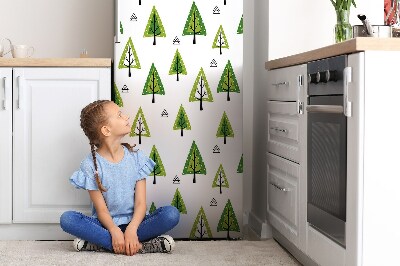 Magnet auf kühlschrank folie dekoration Dreieckige bäume