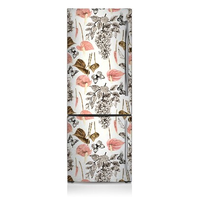 Kühlschrank magnet folie Blumen und schmetterlinge