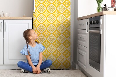 Kühlschrank matte Gelb weißes muster