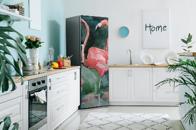 Magnet auf kühlschrank folie dekoration Lackiertes flamingo