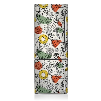Kühlschrank aufkleber Obstkonturen