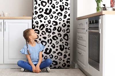 Kühlschrank matte Schwarze und weiße kuhflecken