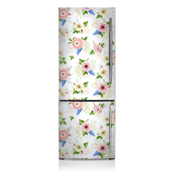 Magnet auf kühlschrank folie dekoration Gezogene blumen