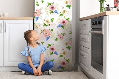 Magnet auf kühlschrank folie dekoration Gezogene blumen