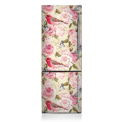 Kühlschrank magnet folie Vögel und blumen