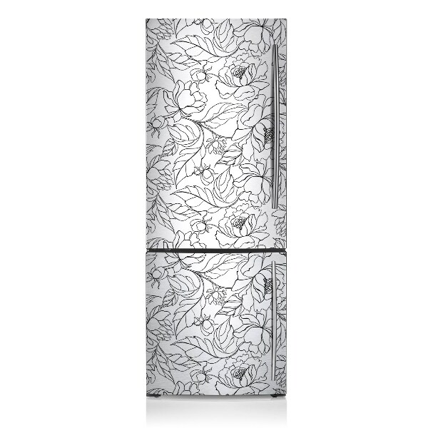 Kühlschrank matte Pfingstrosenblumen