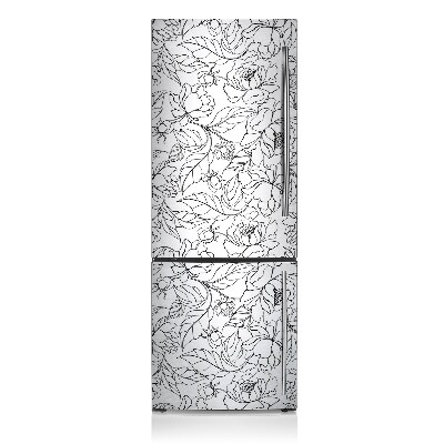 Kühlschrank matte Pfingstrosenblumen