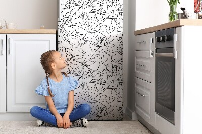 Kühlschrank matte Pfingstrosenblumen