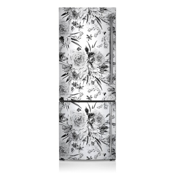 Kühlschrank aufkleber Blumensträuße aus grauen blumen