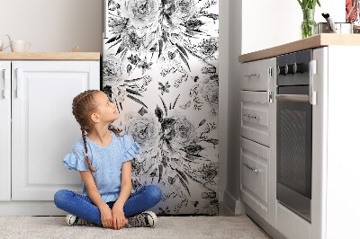 Kühlschrank aufkleber Blumensträuße aus grauen blumen