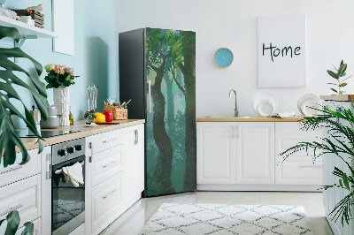 Magnet auf kühlschrank folie dekoration Dunkler wald