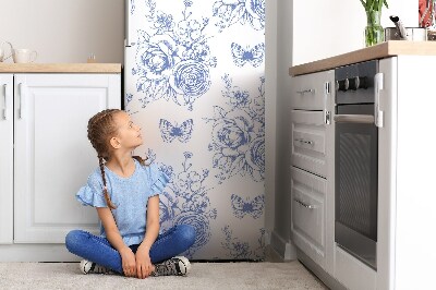 Kühlschrank magnet folie Blumen schmetterlinge