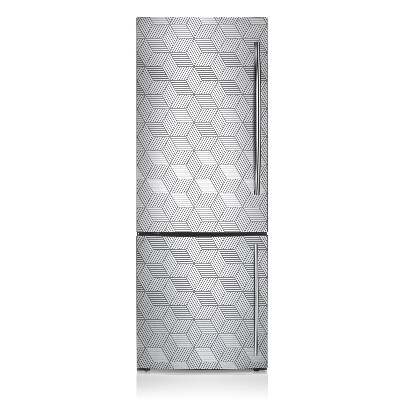 Magnetischer kühlschrank-aufkleber Graue 3d-würfel