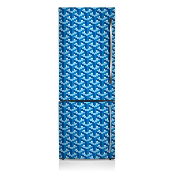 Kühlschrank magnet folie Blaue 3d-abstraktion