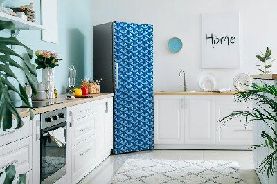 Kühlschrank magnet folie Blaue 3d-abstraktion