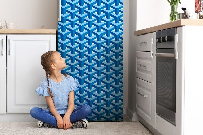 Kühlschrank magnet folie Blaue 3d-abstraktion