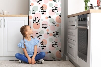Magnetischer kühlschrank-aufkleber Farbenfrohe punkte
