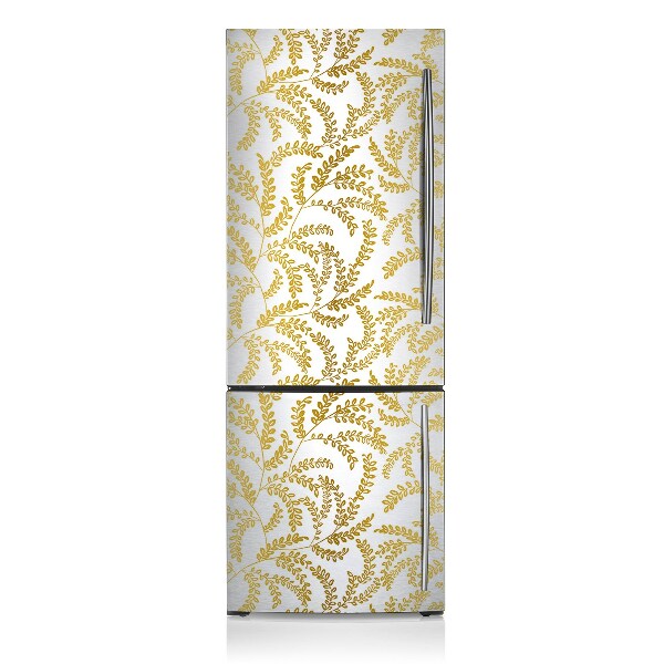 Magnet auf kühlschrank folie dekoration Goldene blätter