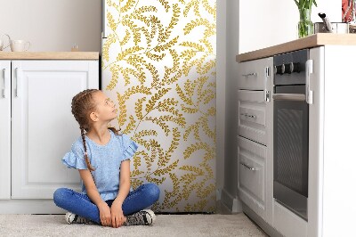 Magnet auf kühlschrank folie dekoration Goldene blätter