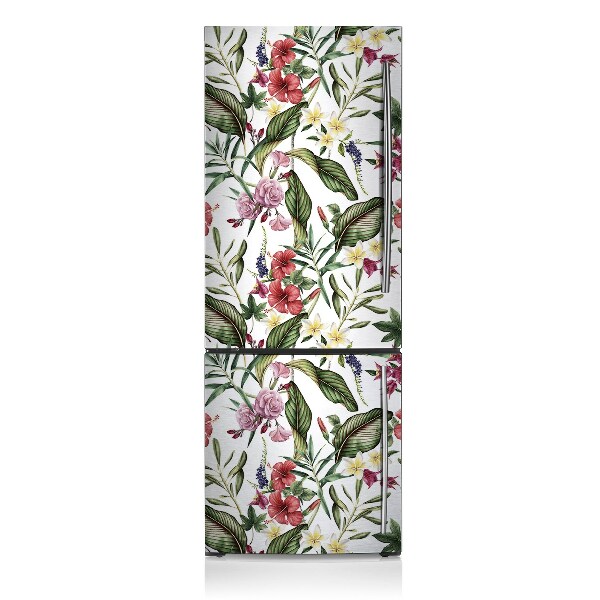 Kühlschrank aufkleber Tropische blumen