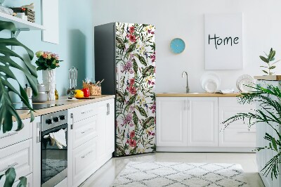 Kühlschrank aufkleber Tropische blumen